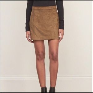 Abercrombie and Fitch tan suede mini skirt